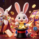 Experience gaming excitement with GO88, showcasing a dynamic 3D casino scene filled with vibrant details.