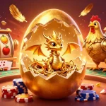 Engage with BTY6137 in this vibrant casino illustration featuring a golden dragon and poker chips.
