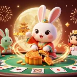 Engage with the thrilling world of uu88 as the moon rabbit reveals poker chips during an epic casino celebration.