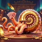 Engage with TG88's vibrant 3D casino scene featuring a giant nautilus and glowing ammonite companions.