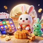 Engage with hotrubber's vibrant casino world featuring a moon rabbit and fortune elements for thrilling gameplay