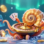 Socolive enhances your gaming with a vibrant 3D illustration of a giant nautilus roulette wheel.