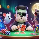 Engage with f168news in a thrilling slot game scene featuring unique characters and vivid crypto elements.