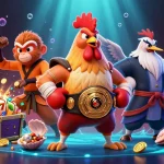 Experience the excitement of HI88 with a dynamic casino-themed 3D illustration.