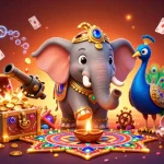 Experience thrilling adventures with ee88h in this vibrant 3D casino scene featuring dynamic characters!