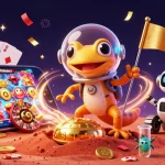 MitomTV captures excitement with a Martian gecko discovering a vibrant casino.
