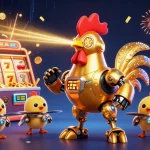 Win678 dazzles with a vibrant 3D casino scene showcasing golden jackpot excitement and engaging game elements.