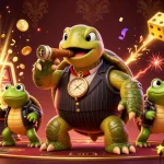 Engage in thrilling gameplay at cm88 with a vibrant 3D illustration of casino characters and symbols.
