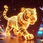 Engage in thrilling S8 casino action with neon tigers and crypto coins!