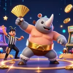 SC 88 showcases a lively casino scene with a sumo beetle champion amid flying coins and arcade elements.