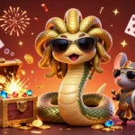 Experience excitement with s8 through this vibrant 3D casino illustration showcasing playful gaming elements.