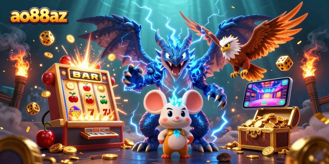 Engage in thrilling gameplay with ao88az, featuring slot machine excitement and dynamic casino elements.