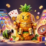 Experience thrilling gaming action at rr88 com, with the golden pineapple king and exciting casino elements.