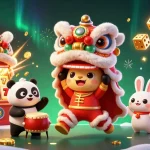 Experience thrilling casino action with Lucky88 as colorful characters celebrate in a vibrant 3D scene.