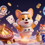 Experience fun with fu88 in a vibrant casino scene featuring floating chips and 3D characters.