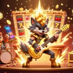 Experience the thrill of đăng nhập fly88 as the rock star wolf rocks the casino stage!