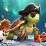 Soi kèo your bets with dynamic sports elements featuring a pirate turtle, crab, and parrotfish in a vibrant underwater scene.
