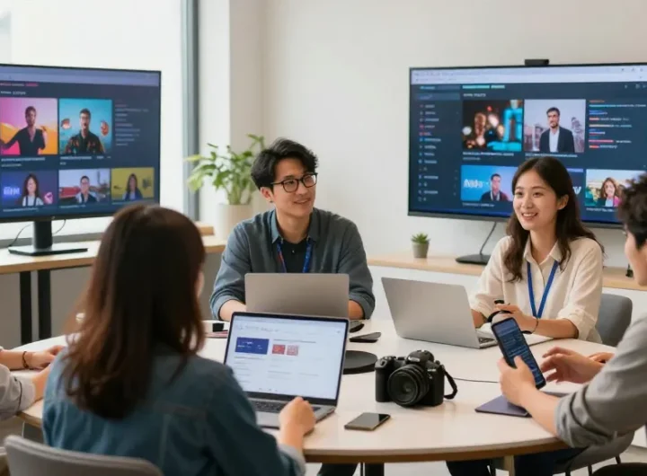 IPTV reseller offering local services, trusted provider at modern office.