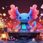Experience F8bet's vibrant underwater casino fun with neon characters and treasure.