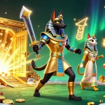 Experience the thrill of fish prawn crab with vibrant slot machines and treasures in a captivating scene.