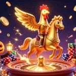 Experience the thrilling atmosphere of OK8386, where golden coins and gems fly around lively characters in a fabulous casino.