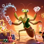 Experience a thrilling fishing expedition in a vibrant casino-themed digital illustration.