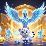 Experience the thrill of win678 with a captivating 3D illustration showcasing casino excitement, gemstones, and fortune.