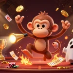 Experience the thrill of nk88 com as a mischievous monkey juggles casino treasures in a lively bet environment.