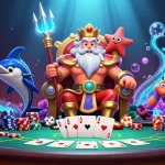 Engage in thrilling poker action with ck33 featuring Neptune and vibrant casino elements.