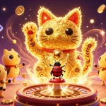 Experience the luck of 88aa with a vibrant 3D casino scene featuring golden fireflies and interactive elements.