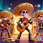 Win big at tx88 with festive characters and vibrant casino elements surrounding a lively scene.