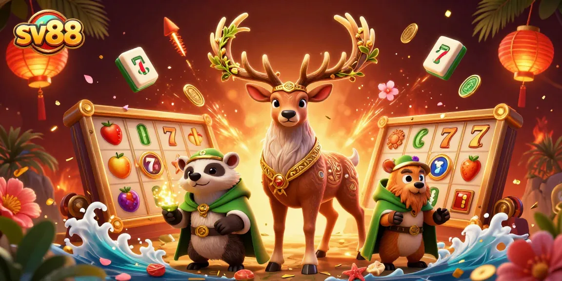 Engage with sv88's vibrant gaming scene featuring a mystical druid and dynamic slot elements.