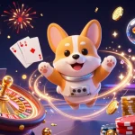 DA88 promotes fun gaming moments with a 3D corgi astronaut and immersive casino elements.