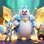 Engage in bài cào action with vibrant characters and rich casino visuals highlighting the excitement.