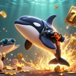 LUCKY88 displays a thrilling underwater scene with iconic casino elements and playful characters.