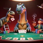 VIPWIN engages players in a vibrant casino scene featuring animated characters and dynamic poker elements.