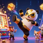 Experience exciting gaming at 68win with vibrant characters, slot machines, and action-packed fun.