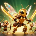 Engage with 11bet's thrilling casino scene featuring a golden hornet and crypto elements.