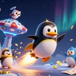 Experience thrilling gameplay at iwinclub with a 3D penguin racing to a casino victory.