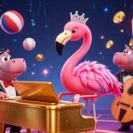 Experience the vibrant casino atmosphere of J88 with lively characters and dynamic betting elements.