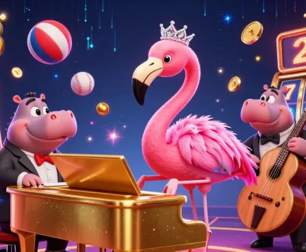 Experience the vibrant casino atmosphere of J88 with lively characters and dynamic betting elements.