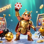 Engage with vipwin for a chance to win jackpots in vibrant casino-themed illustration showcasing dynamic characters and gaming elements.