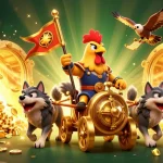 Experience thrilling gameplay at hd88us with a vibrant 3D casino scene featuring gold treasures and dynamic characters.