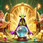 Engage with LUCKY88's vibrant casino experience, featuring a fantasy scene with characters and treasures.