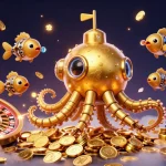 M88 celebrates wins with vibrant golden treasures and thrilling casino action in an exciting 3D illustration.