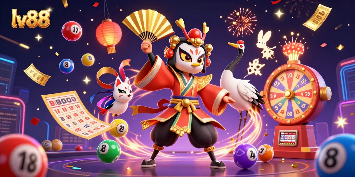 Engage with thrilling lv88 gaming adventures through a vibrant casino scene featuring dynamic lottery elements.