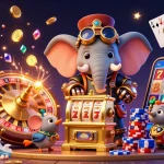 Experience winning at UU88 with exciting steampunk casino adventures featuring golden slots and lively game elements.