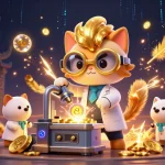 Engage with the thrilling world of mmooclub as cartoon characters create gold coins amidst dynamic casino elements.