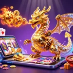 Engage in thrilling action at 11WIN with a lively 3D casino scene featuring a dragon and gaming elements.