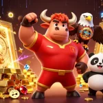 Experience excitement at fu88 com with vibrant characters celebrating victories in a dynamic casino setting.